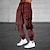 abordables pantalons de survêtement imprimés pour hommes-Homme Joggings Pantalon Jogger Pantalon Cordon Taille elastique Ruban Imprimés Photos Confort Respirable Sport extérieur Casual du quotidien Mélange de Coton Eponge Vêtement de rue Design Rouge Violet