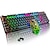 billige mus tastatur combo-trådløst gaming tastatur og mus combo med regnbue led baggrundsbelyst genopladeligt 3800 mah batteri mekanisk følelse 7 farver gaming mus, 2400 dpi musemåtte til Windows pc gamere