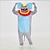ieftine Pijamale Kigurumi-Adulți Pijamale Kigurumi Haine de noapte Desene Animate Caracter Pijama Întreagă Flanel Cosplay Pentru Bărbați și femei Carnaval Haine de dormit pentru animale Desen animat