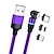 abordables Cables para móviles-Cable de carga múltiple 0,5m (1.5ft) 3,3 pies 6.6 pies USB A a Lightning / micro / USB C 2.4 A Cable de Carga Carga rápida nailon trenzado 3 en 1 Magnética Para Samsung Xiaomi Huawei Accesorio para