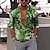 billige grafiske skjorter til mænd-Herre Skjorte Grafisk skjorte Leopard Høj krave Sort Rød Lilla Brun Grøn 3D-udskrivning udendørs Afslappet Langærmet 3D-udskrivning Knap ned Tøj Mode Designer Afslappet Bekvem