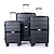 billiga resande förråd-hardshell resväska spinnerhjul pp bagageset lätt resväska med tsa-lås (endast 28) 3-delat set (20/24/28) midnight bla