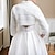 voordelige Bontstola&#039;s-witte omslagdoeken van imitatiebont damesomslagdoeken puur elegant kunstbont met lange mouwen herfst bruiloftsomslagdoeken met pure kleur voor avondfeest herfst