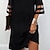 cheap Casual Dresses-Women&#039;s Short Mini Dress A Line Dress Black Half Sleeve Ruched Pure Color V Neck Fall Spring Stylish Casual 2022 Loose S M L XL XXL 3XL