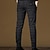 economico Chino-Per uomo Pantaloni in pile Pantaloni invernali Pantaloni Chino Pantaloni eleganti scozzesi Tasche Vita elastica A quadri Comfort Traspirante Giornaliero Per eventi Per uscire Streetwear Classico Nero