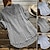 cheap Basic Women&#039;s Tops-Women&#039;s Blouse Cotton Button Front Stripes Light Summer Light Blue Black khaki Light Grey