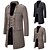 abordables Blazers &amp; Costumes Homme-Homme Manteau d&#039;hiver Caban Manteau Entreprise Casual Hiver Mélange de Coton Chaud Vêtements d&#039;extérieur Vêtement Tenue à la mode Classique &amp; Intemporel non imprimable Couleur unie Poche Mao Double