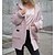cheap Cardigans-Women&#039;s Cardigan Sweater Jumper Crochet Knit Hollow Out Front Pocket Open Front Solid Color Daily Casual Winter Fall Pink Khaki One-Size / Long Sleeve / Loose Fit / Hole