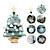 abordables Ropa para perro-Paquete de árbol de navidad de 45 cm con luces decoración de navidad escritorio hogar 60 cm mini adornos de árbol de navidad