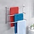 baratos Toalheiros-barra de toalha de banheiro prateleira de banheiro multicamada contemporânea aço inoxidável polido barra de toalha de 3 camadas montada na parede 45/60 cm