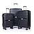 Недорогие путешествия хранения-Жесткий чемодан с вращающимися колесами PP Багажные комплекты Легкий чемодан с замком tsa (только 28) Набор из 3 предметов (20/24/28) полночь бла