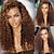cheap Human Hair Lace Front Wigs-100% Virgin Hair Brazilian Lace Front Wig Pre-Plucked Brown Colored Curly Lace Front Human Hair Wig with Baby Hair For Women