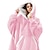 cheap Wearable Blanket-Ovesized Wearable Blanket, Sherpa Fleece Blanket for Women Men Flannel Sherpa Soft Warm Cozy Blanket Jacket Sweater Gift for Adult Teens One Size