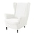abordables Fauteuils à oreilles-stretch wingback chair cover wing chair slipcovers with seat cushion cover spandex velvet wingback chair cover for ikea strandmon chair