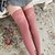 abordables chaussettes9-Femme Chaussettes longueur genoux Soirée du quotidien Vacances Couleur unie Spandex Nylon Sexy Classique Chaud Mignon 1 paire