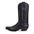 cheap Cowboy &amp; Western Boots-Men&#039;s Classic Brown Faux Leather Western Cowboy Boots - Embossed Pattern, Pointed Toe, and Mid-Heel for Rodeo, Ranch, and Casual Wear