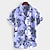 Недорогие мужские гавайские рубашки с отворотом-Муж. Рубашка Гавайская рубашка Графическая рубашка Рубашка Алоха Кокосовая пальма Пальма Воротничок Белый Светло-зеленый Розовый Синий Зеленый на открытом воздухе Для улицы С короткими рукавами