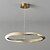 abordables Design Anneau et Rond-led pendentif lumière cercle design rond, 60cm cristal moderne led lustre pour salon luxe design créatif or luminaire rond îlot de cuisine lampes suspendues