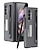 abordables Carcasas Samsung-teléfono Funda Para Samsung galaxia Z Fold 3 Funda de Cuerpo Entero Magnética Protector de lente de cámara con ranura para bolígrafo Color sólido Cuero de PU