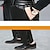 Χαμηλού Κόστους casual παντελόνι-Ανδρικά Παντελόνι από συνθετικό δέρμα Casual παντελόνι Τσέπη Κορδόνι Ελαστική μέση Συμπαγές Χρώμα Άνεση Moale Πλήρες μήκος Καθημερινά Εξόδου Streetwear PU Στυλάτο Κλασσικό Μαύρο Μικροελαστικό
