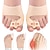 זול רחצה וטיפול אישי-2 חתיכות סיליקון ג&#039;ל אצבעות מפריד ההלוקס ולגוס מתקן בוניון עצם אקטרופיון מתאם אצבעות כף הרגל החיצונית