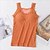 cheap Tank Tops-Women&#039;s Tank Top Camis Black Orange Khaki Lace Trims Plain Casual Sleeveless V Neck Basic Fleece Regular Fleece lined One-Size