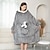 cheap Kigurumi Pajamas-Adults&#039; Oversized Hoodie Blanket Wearable Blanket With Pocket Solid Color Onesie Pajamas Flannel Cosplay For Men and Women Carnival Animal Sleepwear Cartoon