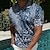 levne pánské polokošile s kubánským límečkem-Pánské Polo trička Golfová košile Zvíře Leopard Přehnutý Žlutá Vodní modrá Hnědá Tmavě šedá 3D tisk Ležérní Denní Krátký rukáv Tisk Oblečení Módní Designové Na běžné nošení Prodyšné