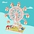 economico Puzzle-Puzzle 3D in legno colorato felice ruota panoramica giocattoli-kit fai da te in legno-regalo creativo per ragazzi ragazze adulti bambini durante festival/compleanno (colore legno ruota panoramica)