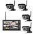 cheap Security Systems-7 inch TFT Digital 2.4G Wireless Cameras Audio Video Baby Monitors 4CH Quad CCTV DVR Security System With IR night light Camera