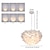 billiga Hängande-led taklampa strutsfjäder sovrumssladd justerbar 3000-6000k 50cm fjäderljuskrona romantisk dekorativ hängande taklampa för flickrum sovrum