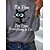 cheap Tees &amp; T Shirts-Women&#039;s T shirt Tee Black Red Blue Print Cat Text Daily Weekend Long Sleeve Round Neck Basic Regular Cat Painting S