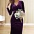 preiswerte Partykleider entwerfen-Damen Cocktailpartykleid Hochzeitsgastkleid Samtkleid Grün Langes Kleid Maxikleid Grün Lila Wein Schwarz Langarm Reine Farbe Winter Herbst V-Ausschnitt Elegant Sexy Reifes Herbstkleid Winterkleid