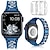 billige Apple Watch urremme-1 Smartwatch Band+2 Smartwatch etuier Smart urbånd med etui Kompatibel med Apple  iWatch Series 8/7/6/5/4/3/2/1 / SE Smykke armbånd til iWatch Smartwatch Rem Armbånd PC Rustfrit stål Luksus Åndbart