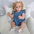 levne Realistické panenky-55cm 22palcová znovuzrozená panenka batolecí holčička Sue-sue celotělová silikonová voděodolná koupací hračka ručně detailní barva s 3D vzhledem viditelných žilek