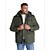 cheap Men&#039;s Downs &amp; Parkas-Men&#039;s Quilted Jacket Fleece Outdoor Thermal Warm Winter Jacket Coat Camping / Hiking / Caving Green Blue khaki