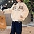 cheap Outerwear-Kids Girls&#039; Fleece Jacket Cartoon Active Outdoor Cotton Coat Outerwear 4-13 Years Winter Khaki Beige / Fashion / Fall