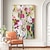 billiga Blom- och växtmålningar-handgjord oljemålning canvas väggkonst dekoration moderna stora blommor för heminredning rullad ramlös osträckt målning