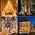 voordelige Kerstlichten-kerst cluster lichten buiten waterdicht kerst voetzoekers lichtslinger dc31v twinkle cluster kerstverlichting vuurwerk warm wit licht voor tuin boom decor verlichting eu plug nieuwe upgrade