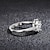 voordelige Trouwring-Ring Bruiloft meetkundig Zilver Strass S925 Sterling Zilver Hart Stijlvol Eenvoudig Luxe 1 stuk / Dames / Open Ring / Enkele oorbel / Verstelbare ring