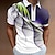 cheap Men&#039;s 3D Zipper Polo-Men&#039;s Polo Shirt Golf Shirt Gradient Turndown Blue Purple Green Coffee 3D Print Outdoor Street Short Sleeves Zipper Print Clothing Apparel Fashion Designer Casual Breathable