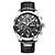 お買い得  クォーツ腕時計-LIGE クォーツ のために 男性 ハンズ クォーツ モダンスタイル 防水 クロノグラフ付き PUレザー レザー / 1年間