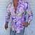 billiga grafiska skjortor för män-Herr Skjorta Grafisk skjorta Skotsk pläd Kinakrage Gul Rubinrött Blå Purpur Utekväll golftröjor Långärmad Lappverk Mönster Kläder Designer Punk och gotiskt