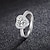 cheap Wedding Ring-Ring Wedding Geometrical Silver Rhinestone S925 Sterling Silver Heart Stylish Simple Luxury 1PC / Women&#039;s / Open Ring / One Earring / Adjustable Ring