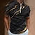 voordelige 3D-ritspolo-Voor heren POLO Shirt Golfshirt Golven Strijkijzer Donkergroen Paars Groen Donkergrijs 3D-afdrukken Straat Dagelijks Korte mouw Vetoketju 3D Kleding Modieus Casual Ademend Comfortabel