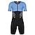 Χαμηλού Κόστους ανδρικά ρούχα τριάθλου-21Grams Ανδρικά Ολόσωμη στολή για τρίαθλο Κοντομάνικο Ποδηλασία Βουνού Ποδηλασία Δρόμου Κόκκινο Μπλε Ουρανί Κουρελού Ποδήλατο Ρούχα σύνολα