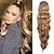 cheap Ponytails-Long Ponytail Extension Drawstring Ponytail Hair Extensions Wavy Pony Tail Synthetic Hairpiece for Women (6H22)