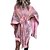 cheap Blouses &amp; Shirts-Women&#039;s Shirt Shrugs Ponchos Capes Black Pink Khaki Tassel Print Tie Dye Casual Weekend Long Sleeve V Neck Ponchos Capes Long Loose Fit One-Size