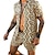 abordables Conjuntos de camisa de hombre-Hombre camisa hawaiana Conjunto de camisa Leopardo Cebra Cuello Vuelto Negro Amarillo Rosa Azul Piscina Morado Impresión 3D Exterior Casual Manga Corta Impresión 3D Abotonar Ropa Moda Hawaiano Casual