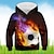 voordelige 3D hoodies en sweatshirts voor jongens-Jongens 3D Voetbal Trui met capuchon Lange mouw 3D-afdrukken Herfst Winter Basic Polyester Kinderen 2-13 jaar Buiten Dagelijks Voor Binnen